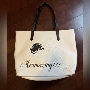 Faux leather mermaid tote bag